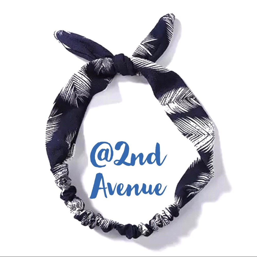 🎁 Palm Leaves Elastic Head Wrap Headband - Picture 3 of 4